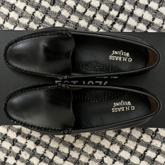 MENS LARSON VENETIAN WEEJUNS LOAFER SIZE 7.5 (BLACK) - Picture 8 of 13